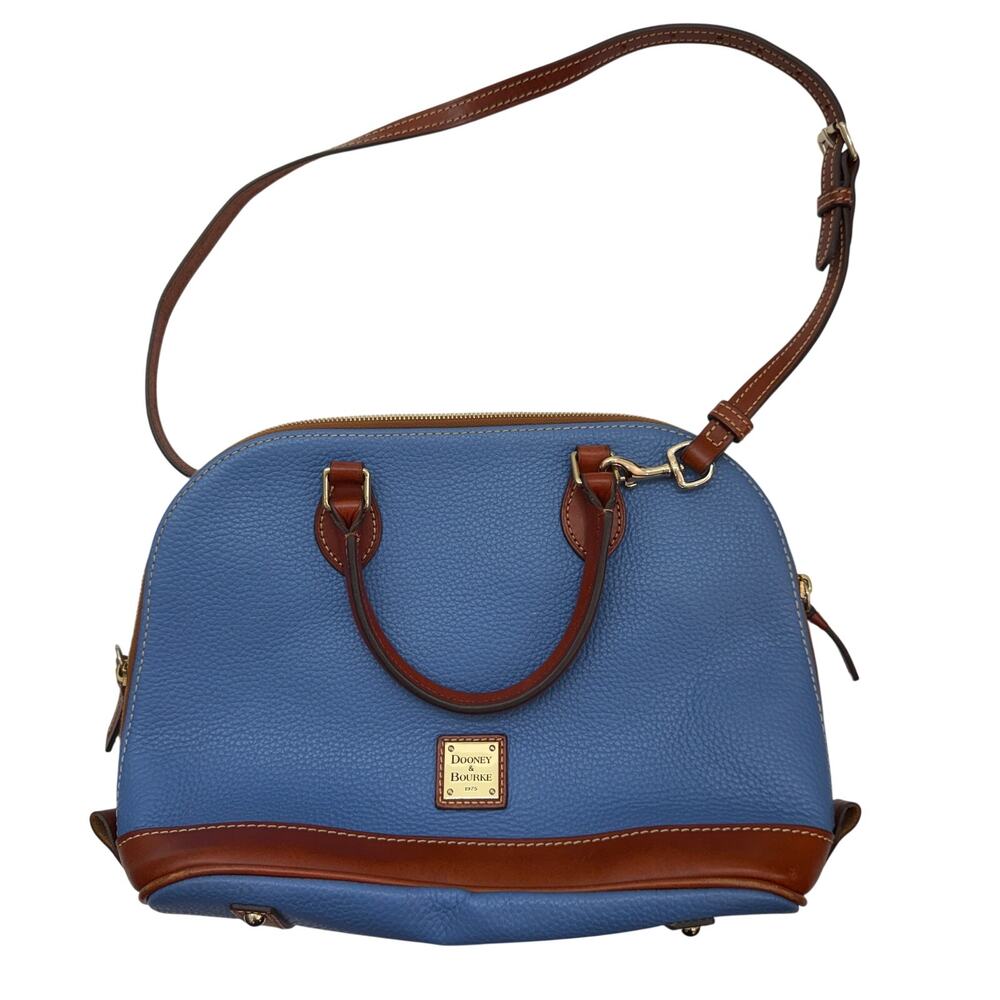 Dooney & Bourke Pebble Grain Leather Zip Satchel Purse